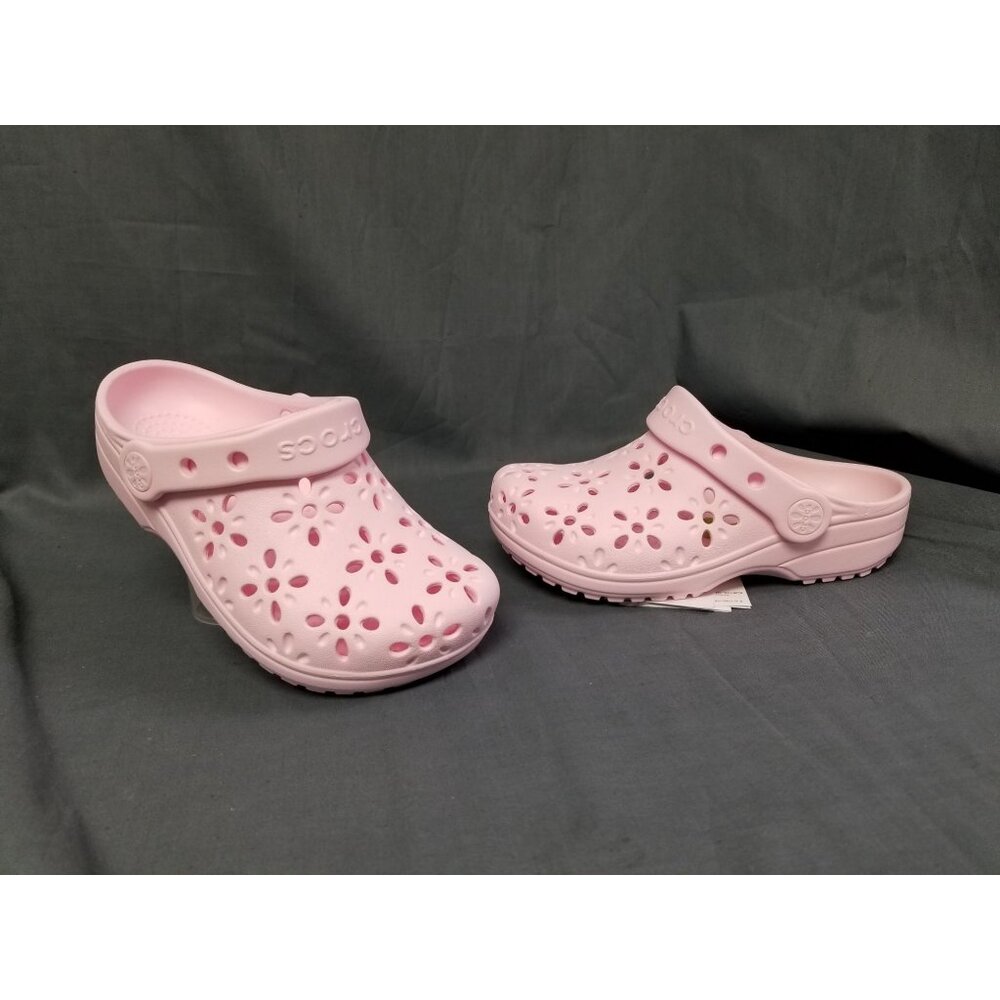 Crocs Classic Floral Cut Out Clog K Girls Size 12c NEW WITH TAGS!